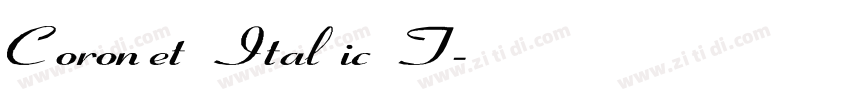 Coronet Italic T字体转换